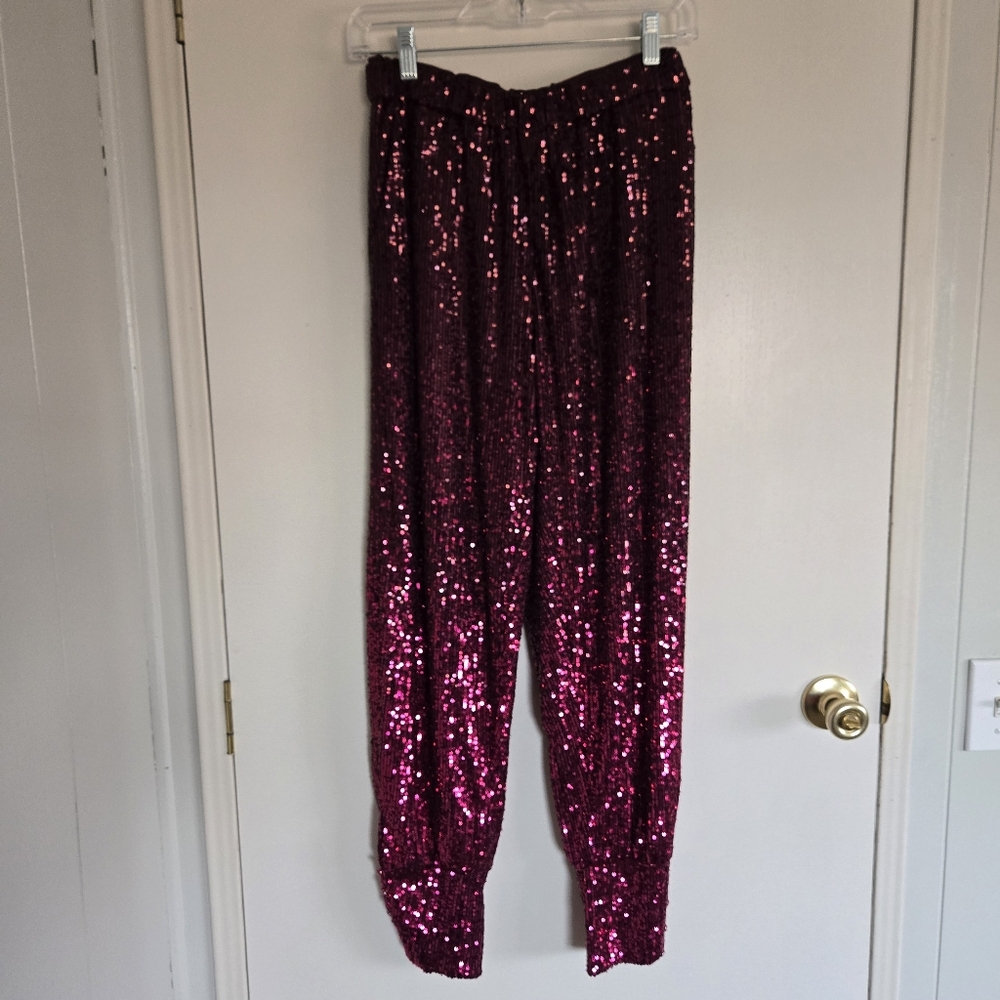 Trina Turk Sequin Women's Pants Small - Pink